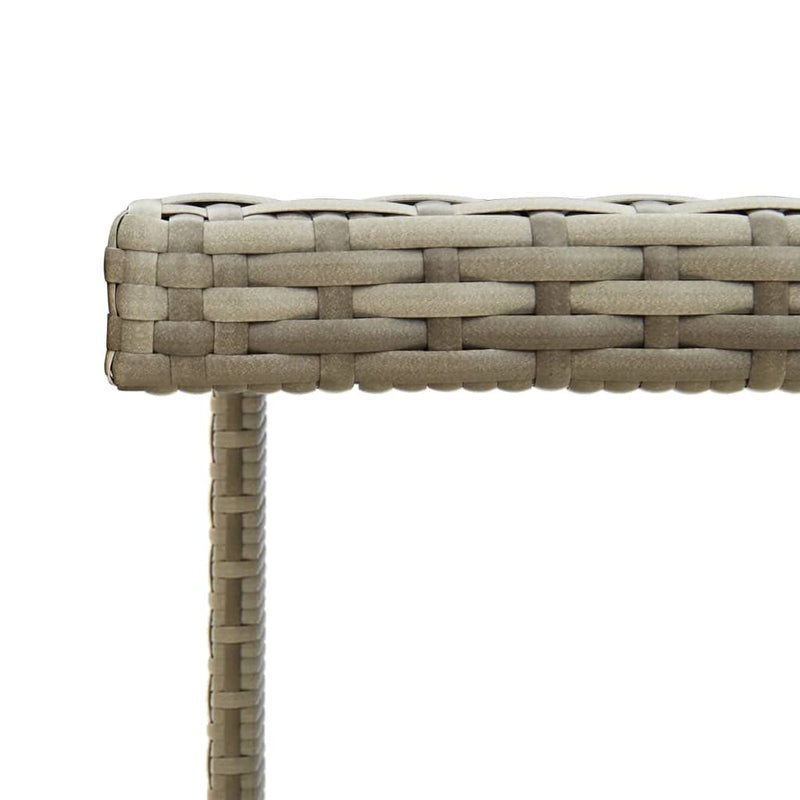 Garden Table Grey 109x107x74 cm Poly Rattan and Glass Payday Deals