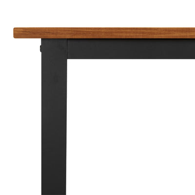 Garden Table with U-shaped Legs 160x80x75 cm Solid Wood Acacia Payday Deals