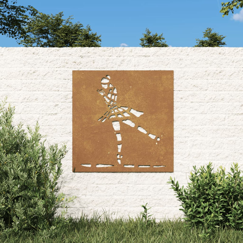 Garden Wall Decoration 55x55 cm Corten Steel Ballet Dancer Design Payday Deals