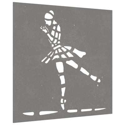 Garden Wall Decoration 55x55 cm Corten Steel Ballet Dancer Design Payday Deals