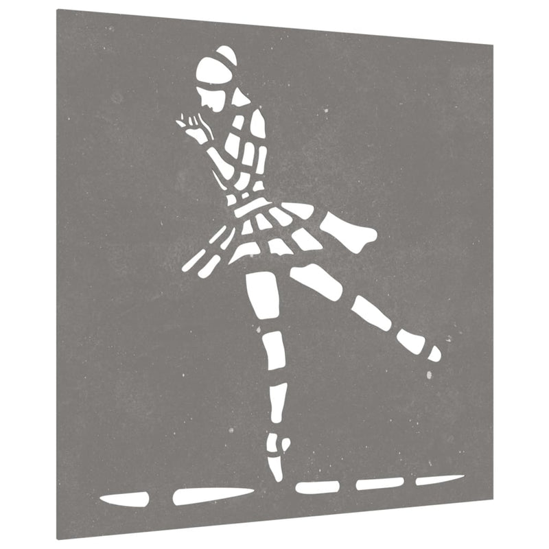 Garden Wall Decoration 55x55 cm Corten Steel Ballet Dancer Design Payday Deals
