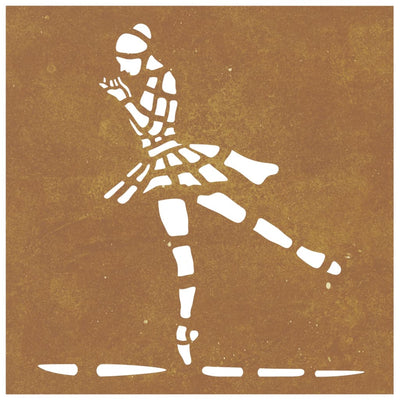 Garden Wall Decoration 55x55 cm Corten Steel Ballet Dancer Design Payday Deals
