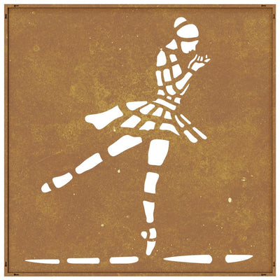 Garden Wall Decoration 55x55 cm Corten Steel Ballet Dancer Design Payday Deals