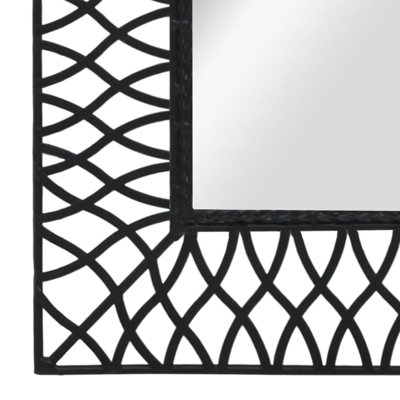 Garden Wall Mirror Arched 50x80 cm Black Payday Deals