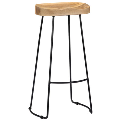 Gavin Bar Stools 2 pcs Solid Mango Wood Payday Deals