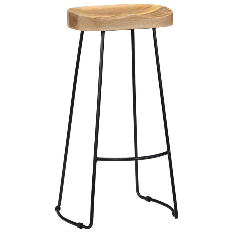Gavin Bar Stools 2 pcs Solid Mango Wood Payday Deals