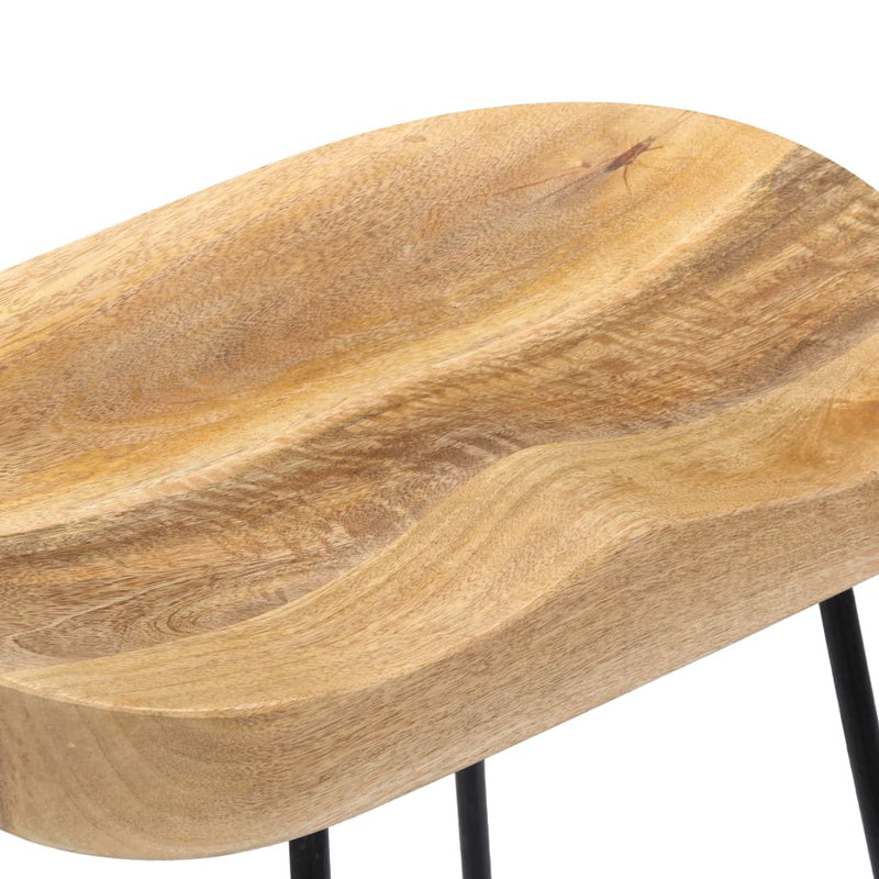 Gavin Bar Stools 2 pcs Solid Mango Wood Payday Deals