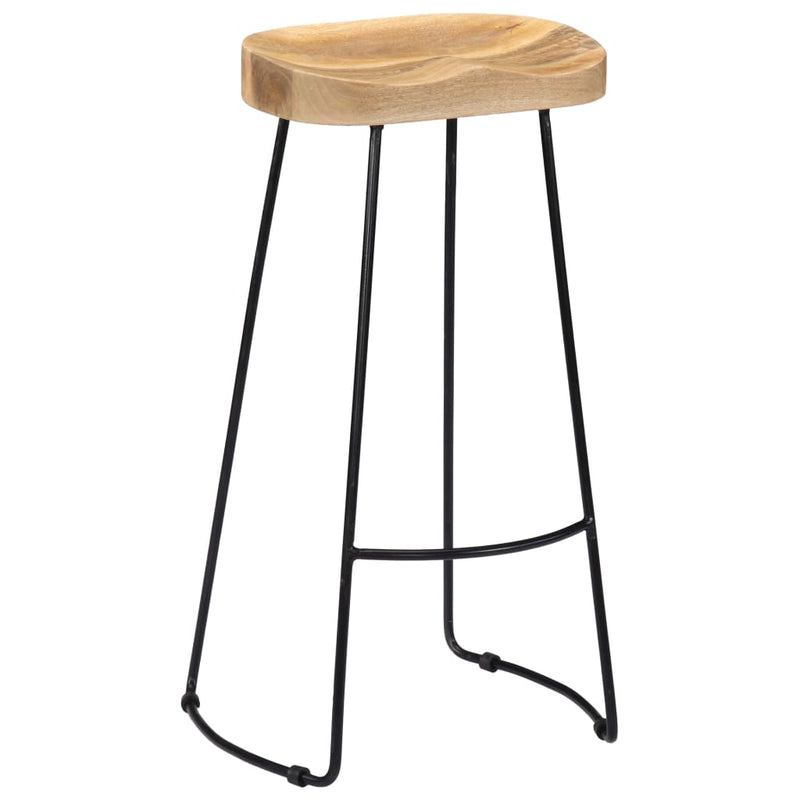 Gavin Bar Stools 2 pcs Solid Mango Wood Payday Deals