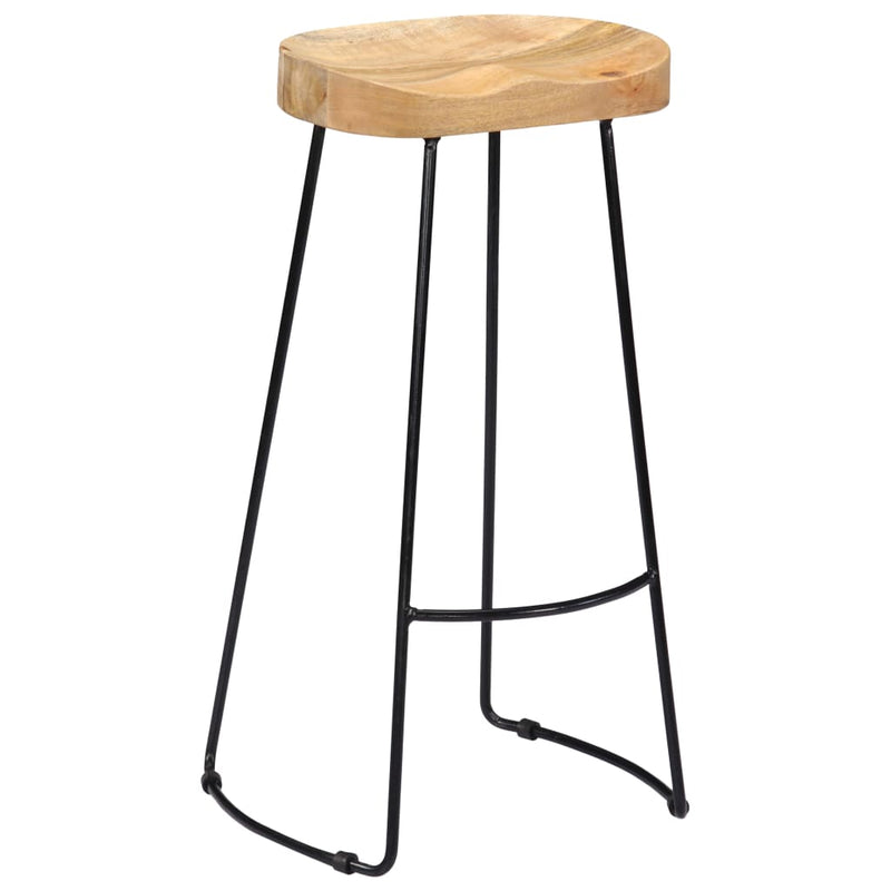 Gavin Bar Stools 2 pcs Solid Mango Wood Payday Deals
