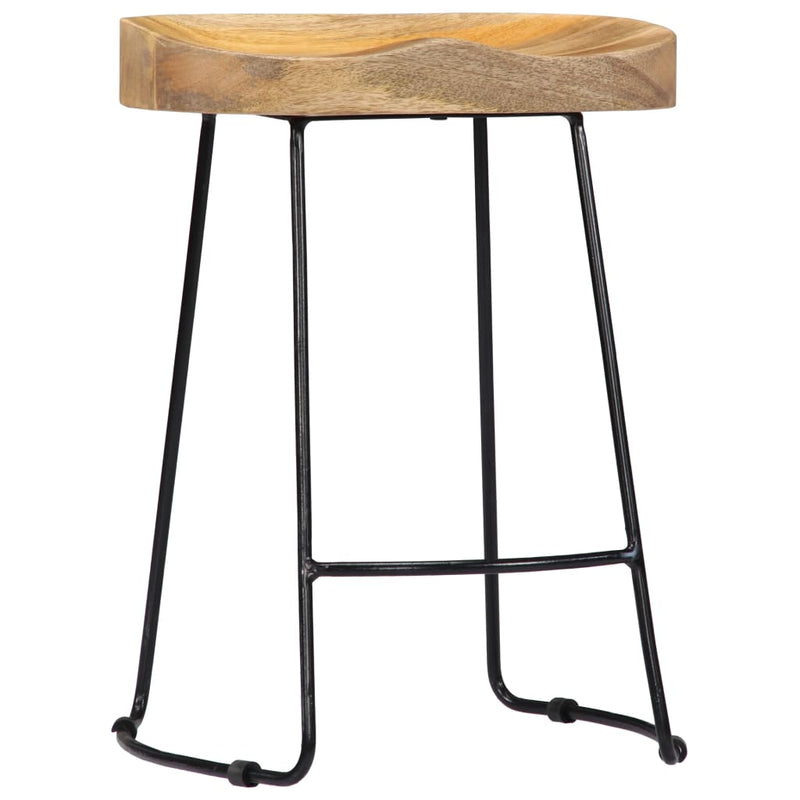 Gavin Bar Stools 2 pcs Solid Mango Wood Payday Deals