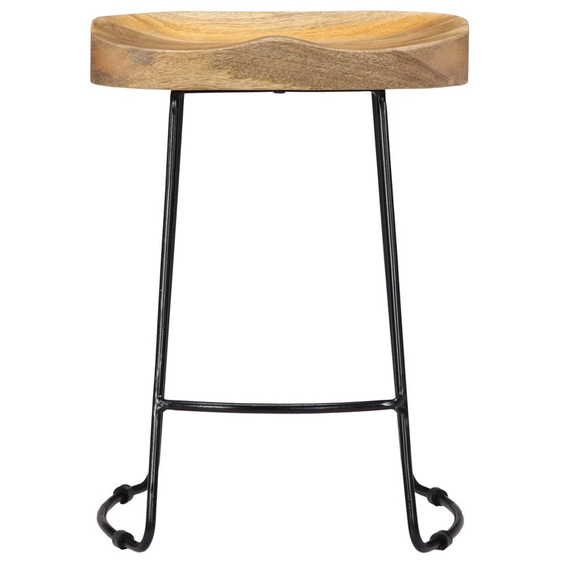 Gavin Bar Stools 2 pcs Solid Mango Wood Payday Deals