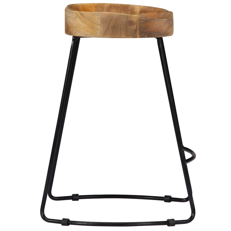Gavin Bar Stools 2 pcs Solid Mango Wood Payday Deals