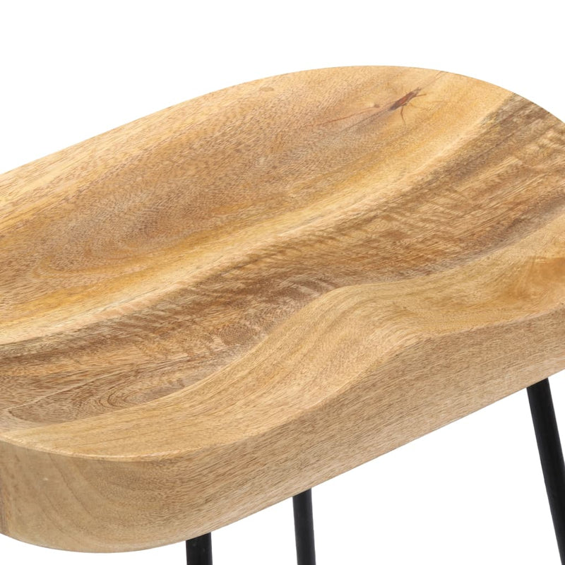 Gavin Bar Stools 2 pcs Solid Mango Wood Payday Deals