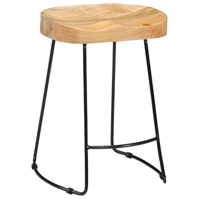 Gavin Bar Stools 2 pcs Solid Mango Wood Payday Deals