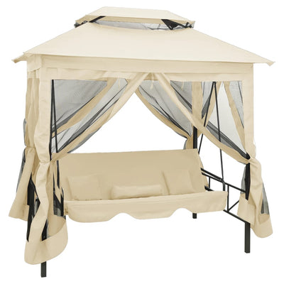 Gazebo Convertible Swing Bench Cream White Payday Deals