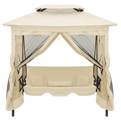 Gazebo Convertible Swing Bench Cream White Payday Deals