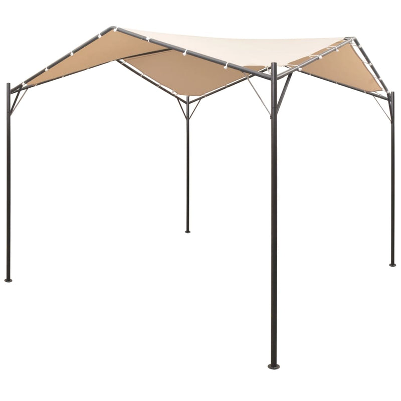 Gazebo Pavilion Tent Canopy 4x4 m Steel Beige Payday Deals