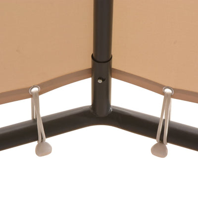 Gazebo Pavilion Tent Canopy 4x4 m Steel Beige Payday Deals