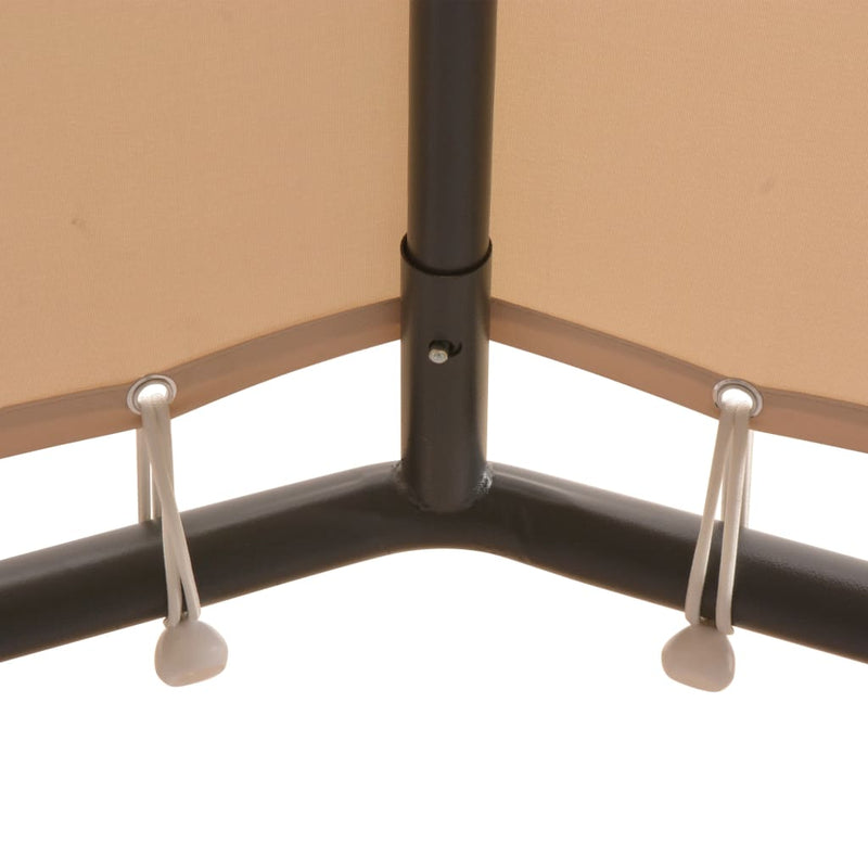 Gazebo Pavilion Tent Canopy 4x4 m Steel Beige Payday Deals