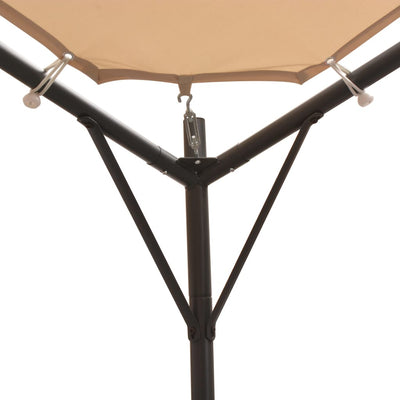 Gazebo Pavilion Tent Canopy 4x4 m Steel Beige Payday Deals