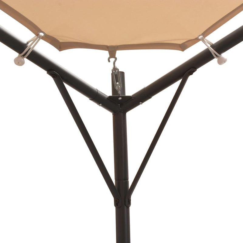Gazebo Pavilion Tent Canopy 4x4 m Steel Beige Payday Deals