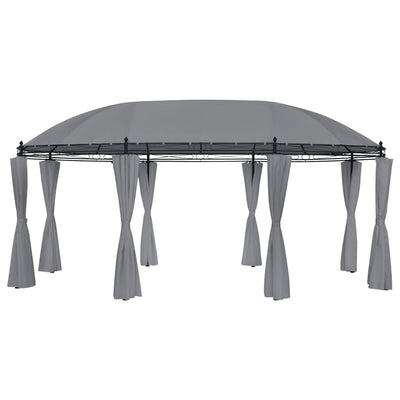 Gazebo with Curtains 520x349x255 cm Anthracite Payday Deals