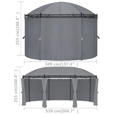 Gazebo with Curtains 520x349x255 cm Anthracite Payday Deals