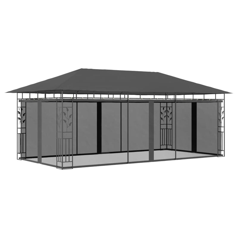 Gazebo with Mosquito Net 6x3x2.73 m Anthracite Payday Deals