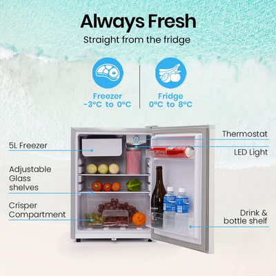GECKO 70L Portable Fridge Freezer for Car Camping Caravans Fridges Refrigerator Cooler 12V/24V/240V Payday Deals