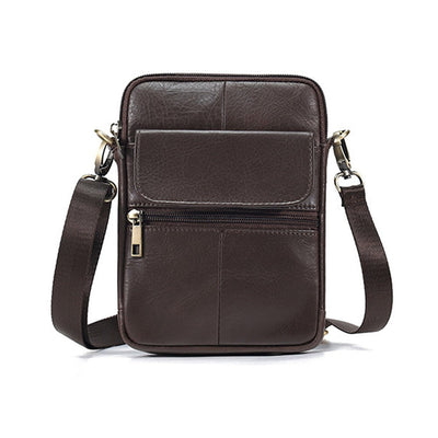 Genuine leather men's crossbody bag oiled wax leather Satchel Crossbody Bag Payday Deals