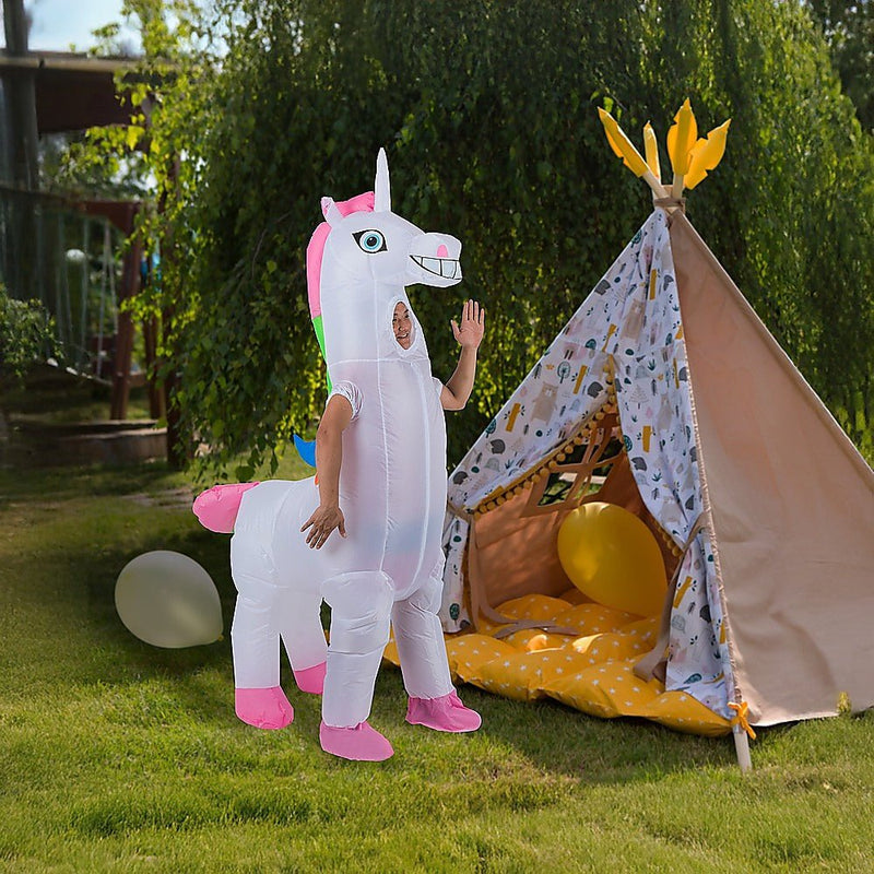 Giant Unicorn Fancy Dress Fan Inflatable Costume  Suit Payday Deals