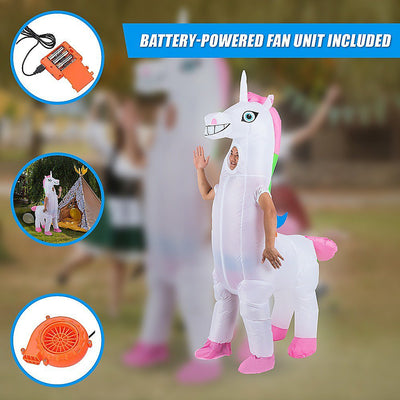 Giant Unicorn Fancy Dress Fan Inflatable Costume  Suit Payday Deals