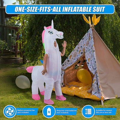 Giant Unicorn Fancy Dress Fan Inflatable Costume  Suit Payday Deals