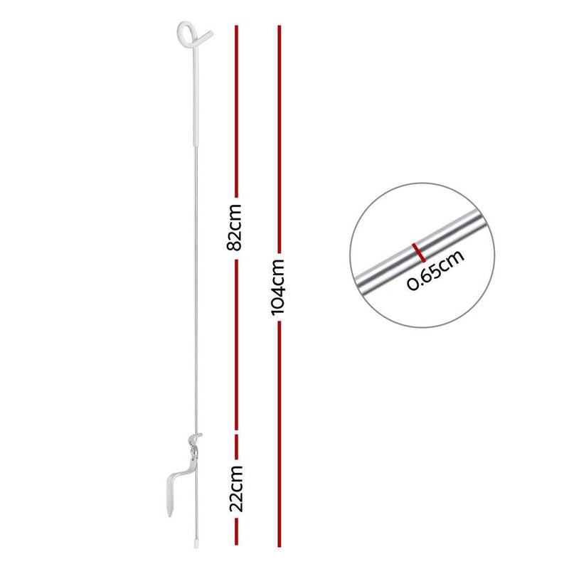 Giantz 20x Electric Fence Pigtail Posts Steel Tape Fencing Payday Deals