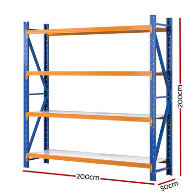 Giantz 2MX2M Garage Shelving Warehouse Rack Pallet Storage Shelves Racking Steel Payday Deals