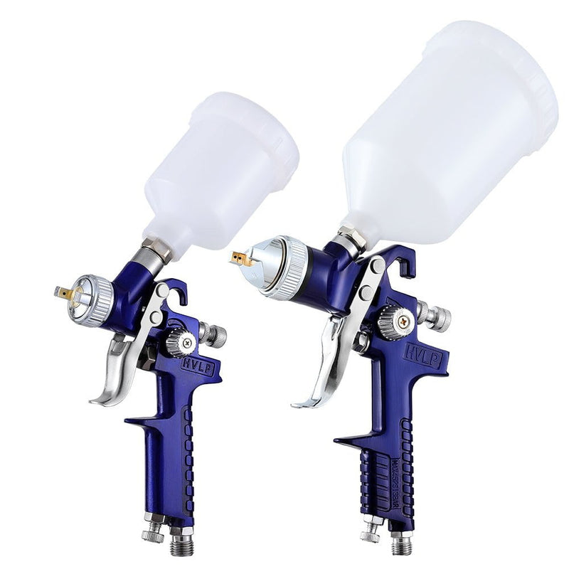 Giantz 2PC HVLP Air Spray Gun Gravity Feed Cup Nozzles Included Payday Deals