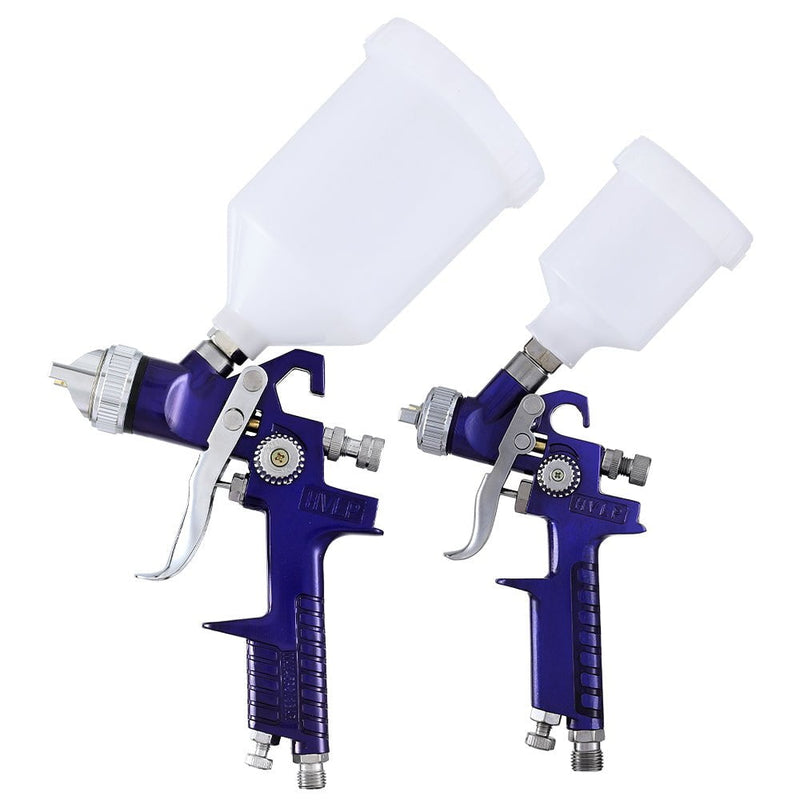 Giantz 2PC HVLP Air Spray Gun Gravity Feed Cup Nozzles Included Payday Deals