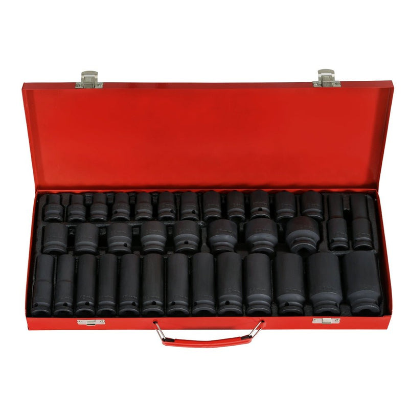 Giantz 35pcs 1/2" Drive Impact Socket Set Metric 8-32mm with Case Payday Deals