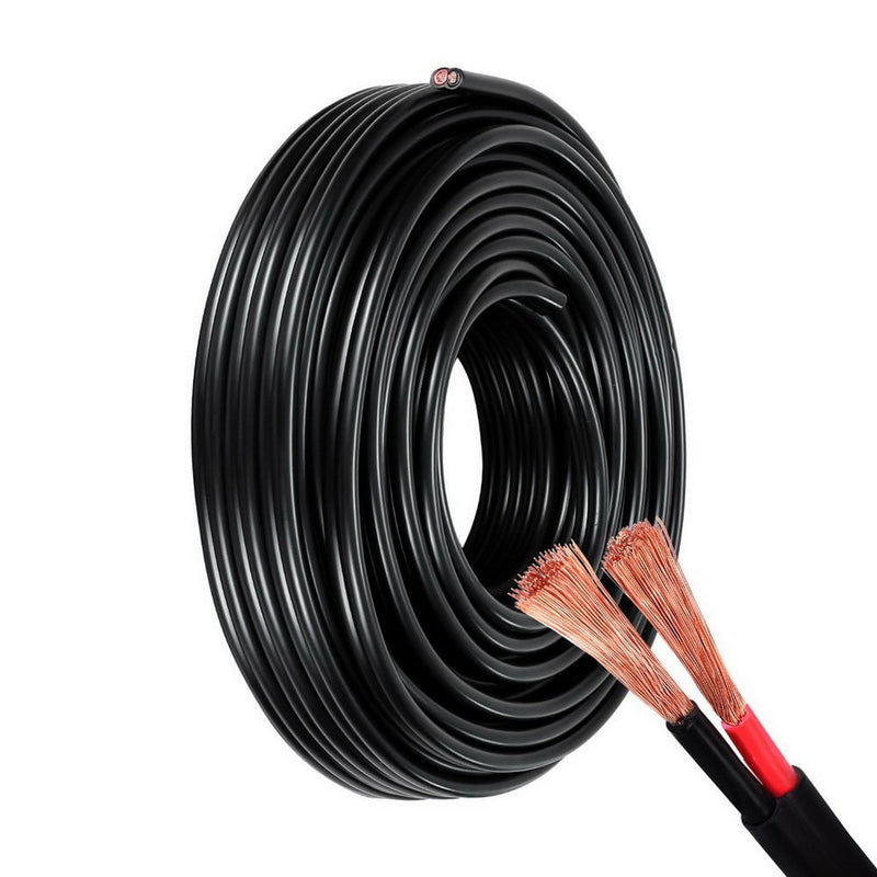 Giantz 3MM 10M Twin Core Wire Electrical Cable Extension Car 450V 2 Sheath Payday Deals