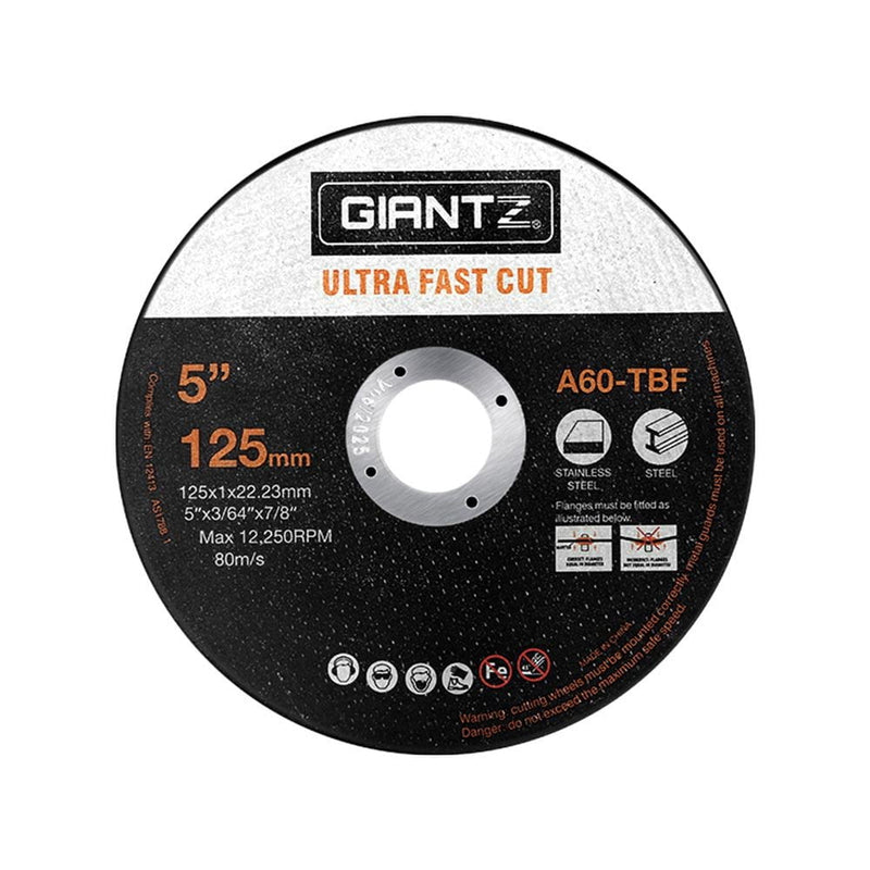 Giantz 50-Piece Cutting Discs 5" 125mm Angle Grinder Thin Cut Off Wheel Metal Payday Deals