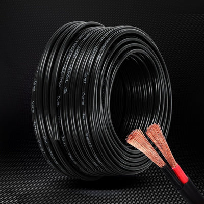 Giantz 5MM 30M Twin Core Wire Electrical Cable Extension Car 450V 2 Sheath Payday Deals