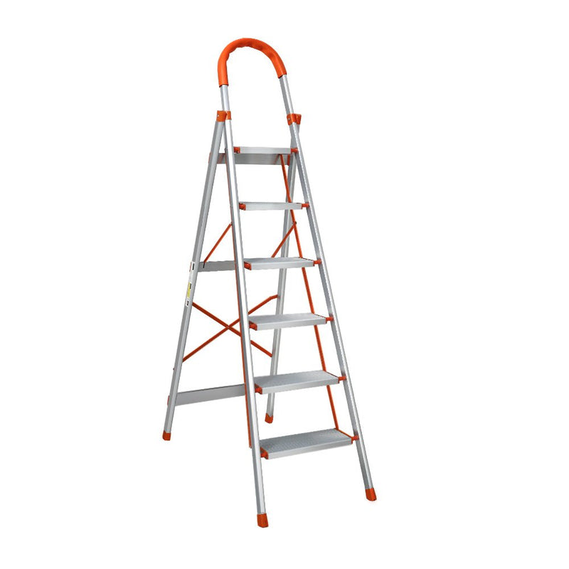 Giantz 6 Step Ladder Multi-Purpose Folding Aluminium Light Weight Non Slip Platform Payday Deals