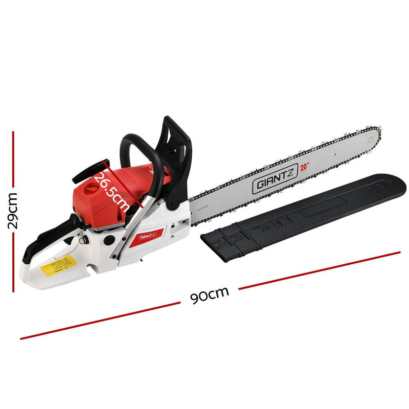 Giantz 62cc Petrol Commercial Chainsaw 20" Bar E-Start Tree Chain Saw Pruning Payday Deals