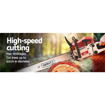 Giantz 62cc Petrol Commercial Chainsaw 20" Bar E-Start Tree Chain Saw Pruning Payday Deals