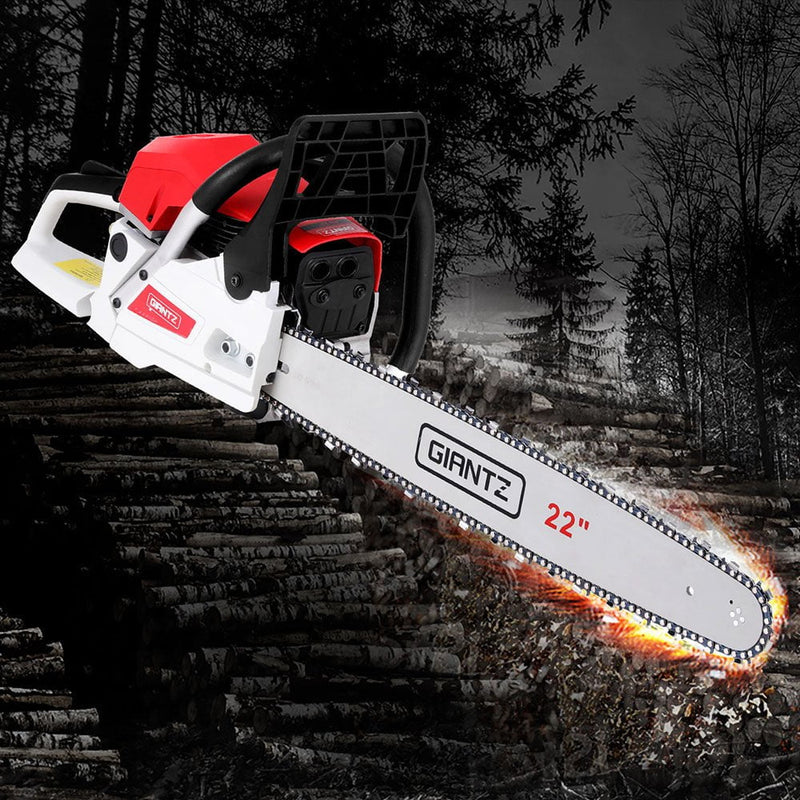 Giantz 74cc Petrol Chainsaw 22" Bar E-Start Tree Pruning Chain Saw Payday Deals