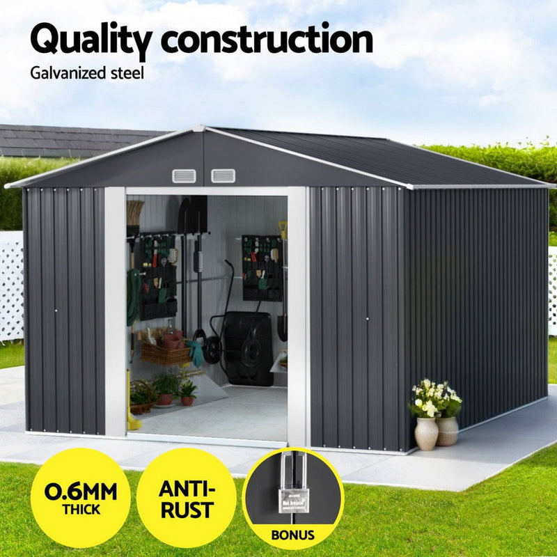 Giantz Garden Shed 3x3M Outdoor Storage Tool Workshop House Shelter Payday Deals