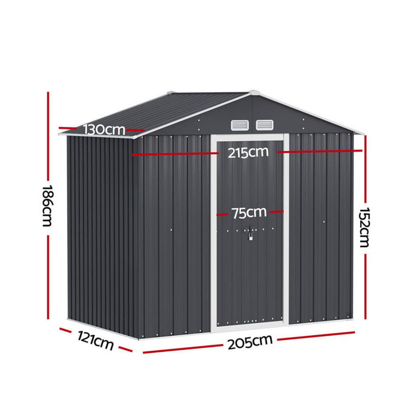 Giantz Garden Shed Outdoor Storage 2.15x1.3M Tool Workshop House Shelter Sliding Door Payday Deals