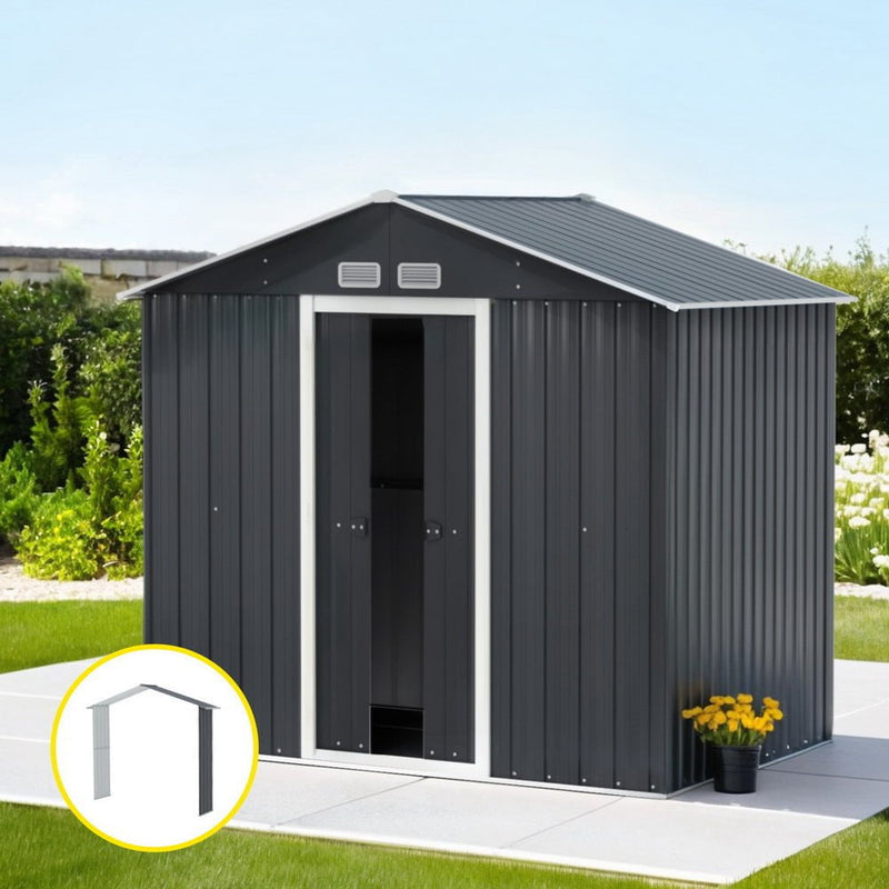 Giantz Garden Shed Outdoor Storage 2.15x1.74M Tool Workshop House w/Extension Kit Payday Deals