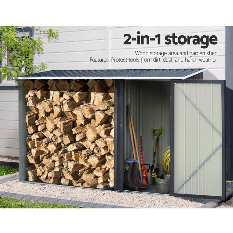 Giantz Garden Shed Sheds Outdoor Tool 2.49x1.04M Storage Workshop House Galvanised Steel Payday Deals