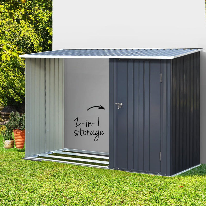 Giantz Garden Shed Sheds Outdoor Tool 2.49x1.04M Storage Workshop House Galvanised Steel Payday Deals